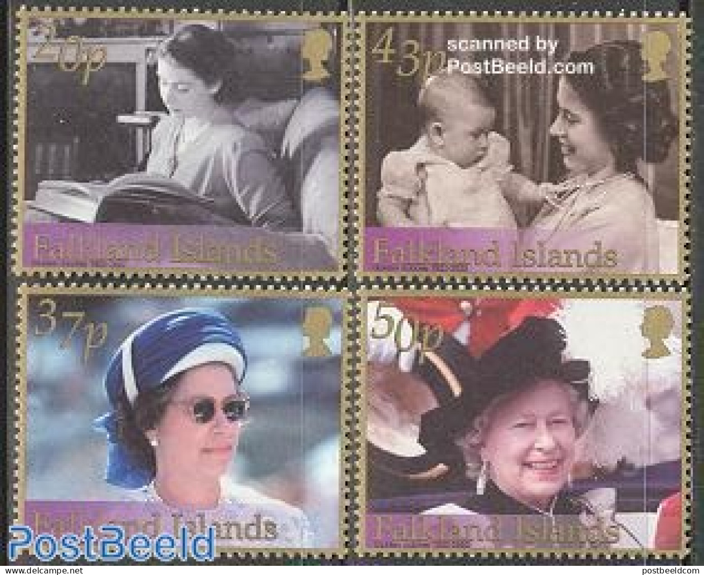Falkland Islands 2002 Elizabeth II Golden Jubilee 4v, Mint NH, History - Kings & Queens (Royalty) - Art - Books - Case Reali