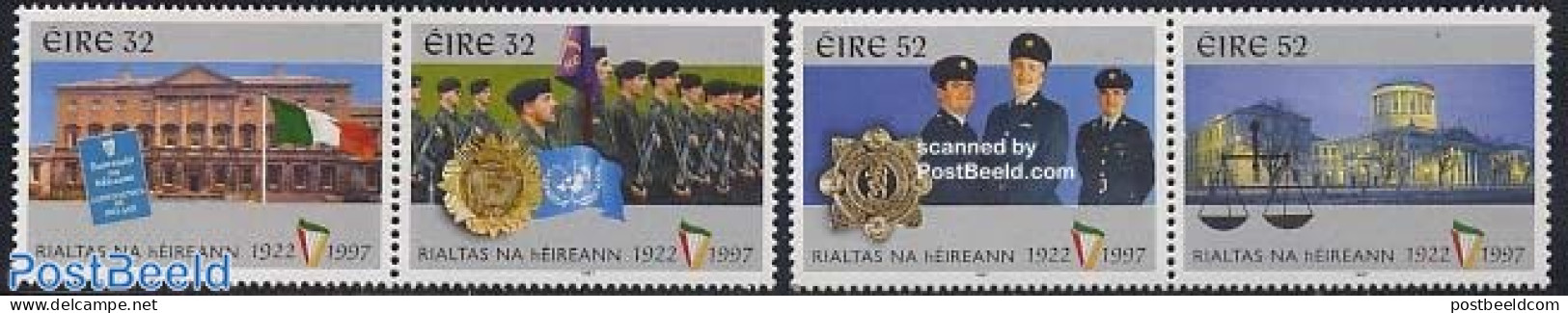 Ireland 1997 75 Years Republic 2x2v [:], Mint NH, History - Various - History - Militarism - Justice - Police - Ongebruikt