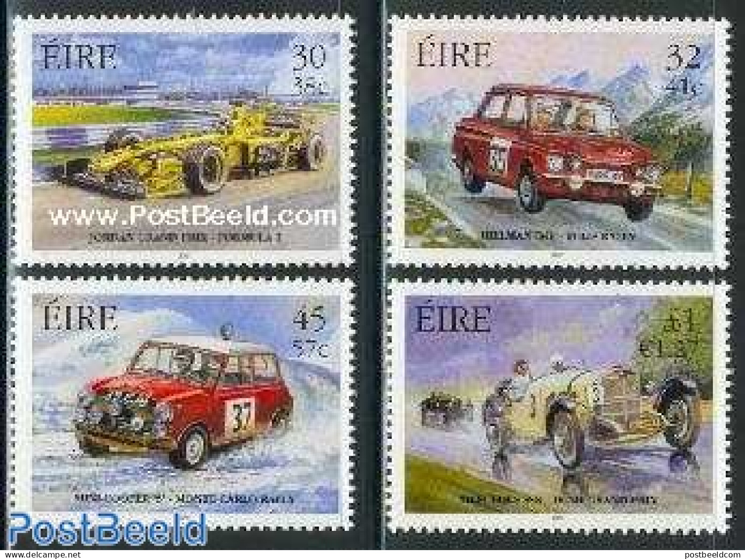 Ireland 2001 Irish Motorsport 4v, Mint NH, Sport - Transport - Autosports - Automobiles - Ongebruikt