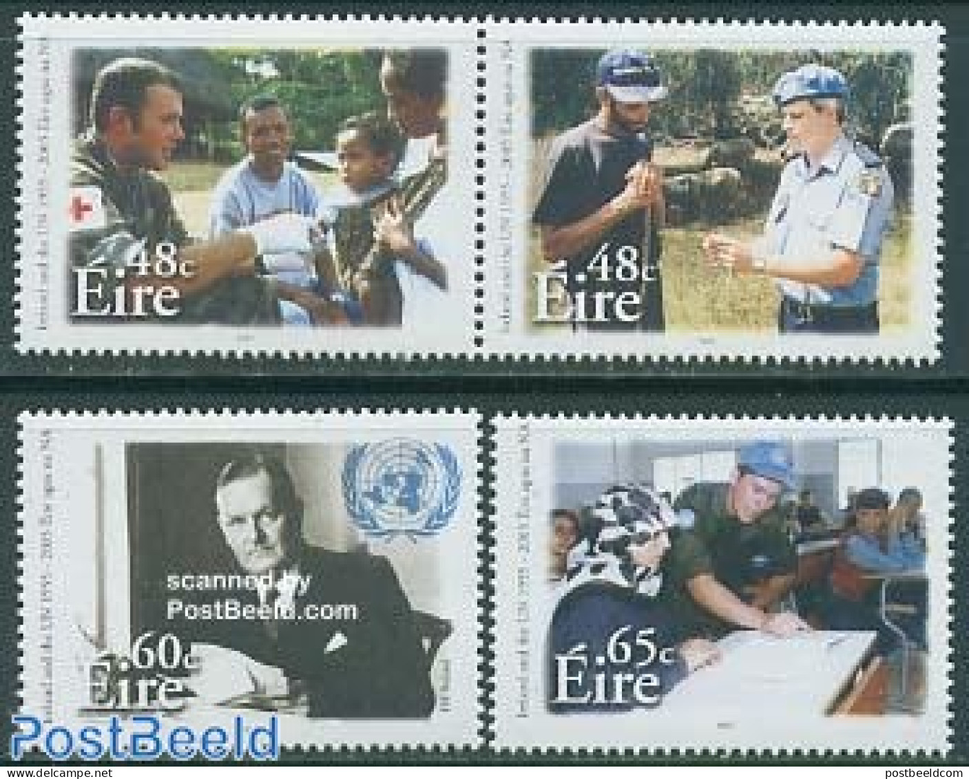 Ireland 2005 UNO Membership 4v (2v+[:]), Mint NH, History - United Nations - Unused Stamps
