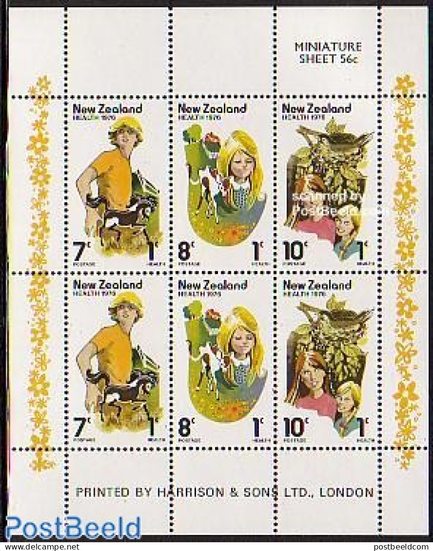 New Zealand 1976 Health S/s, Mint NH, Health - Nature - Health - Animals (others & Mixed) - Birds - Cattle - Unused Stamps
