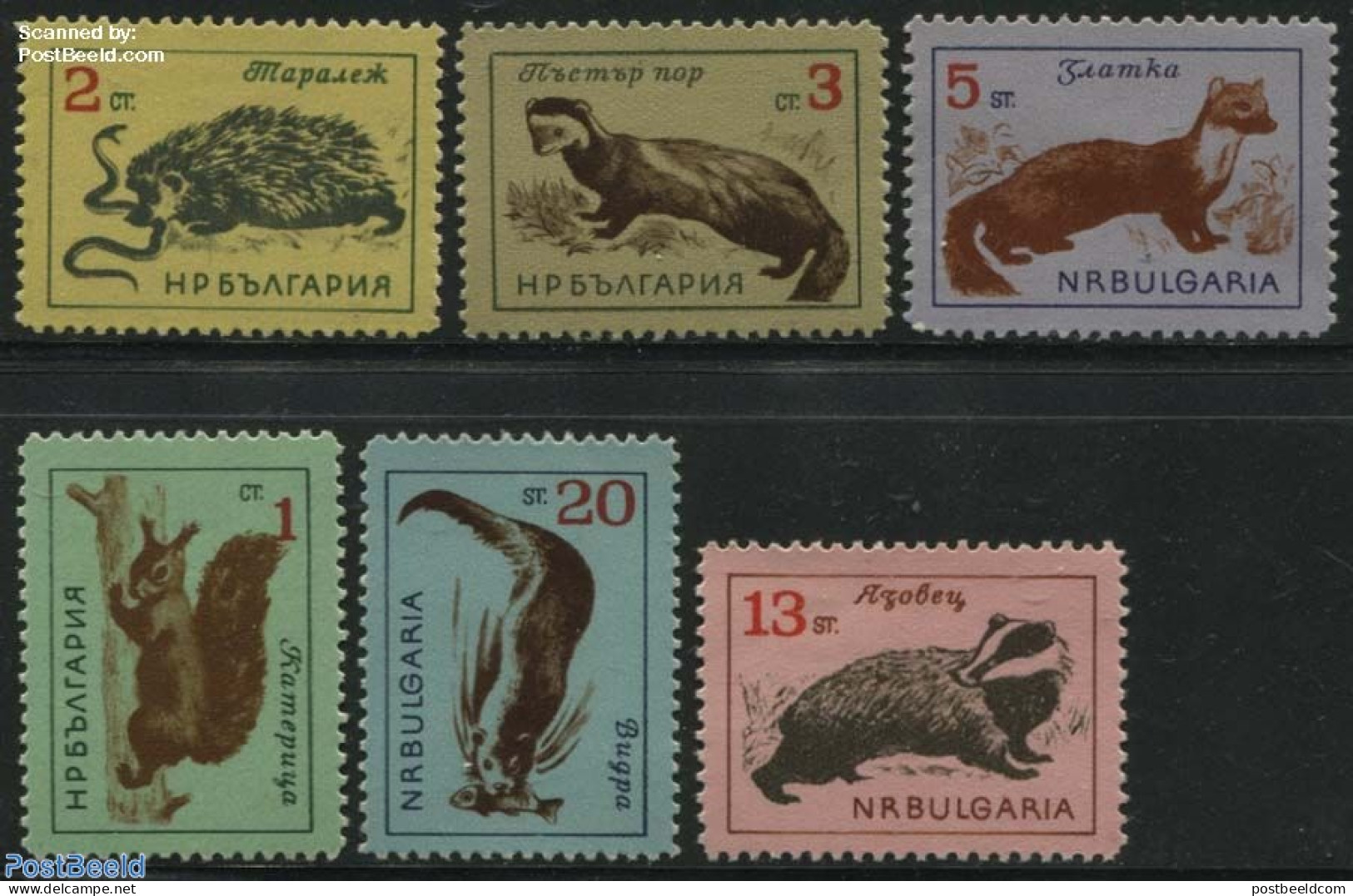 Bulgaria 1963 Animals 6v, Mint NH, Nature - Animals (others & Mixed) - Fish - Hedgehog - Snakes - Ongebruikt