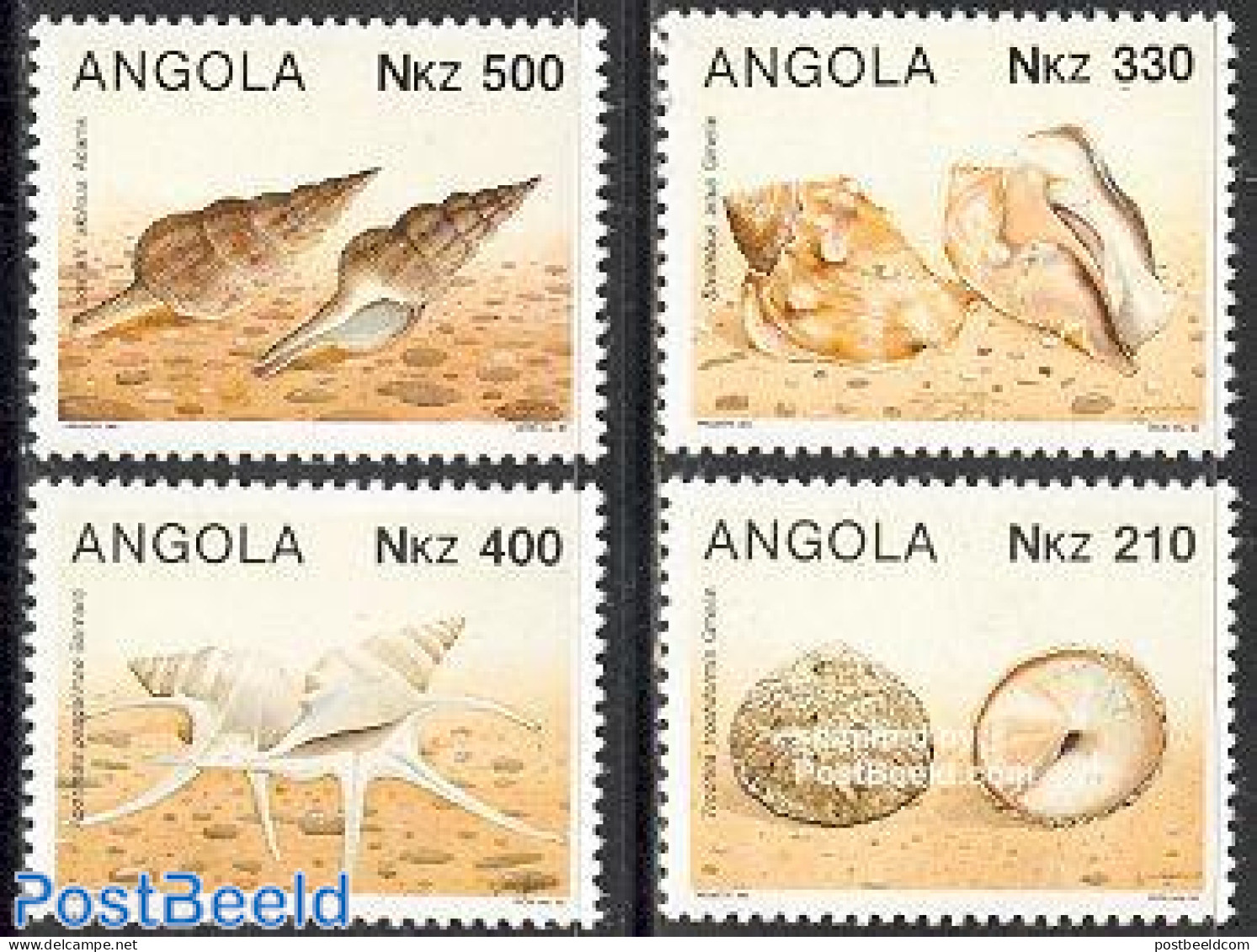 Angola 1993 Shells 4v, Mint NH, Nature - Shells & Crustaceans - Marine Life