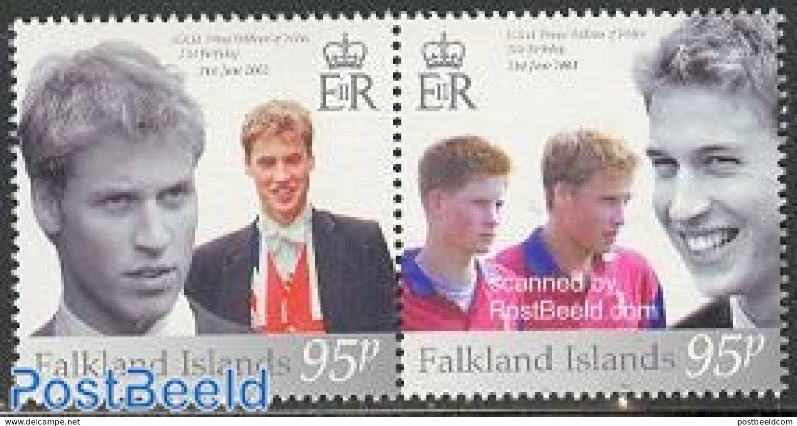 Falkland Islands 2003 Prince William 2v [:], Mint NH, History - Kings & Queens (Royalty) - Koniklijke Families