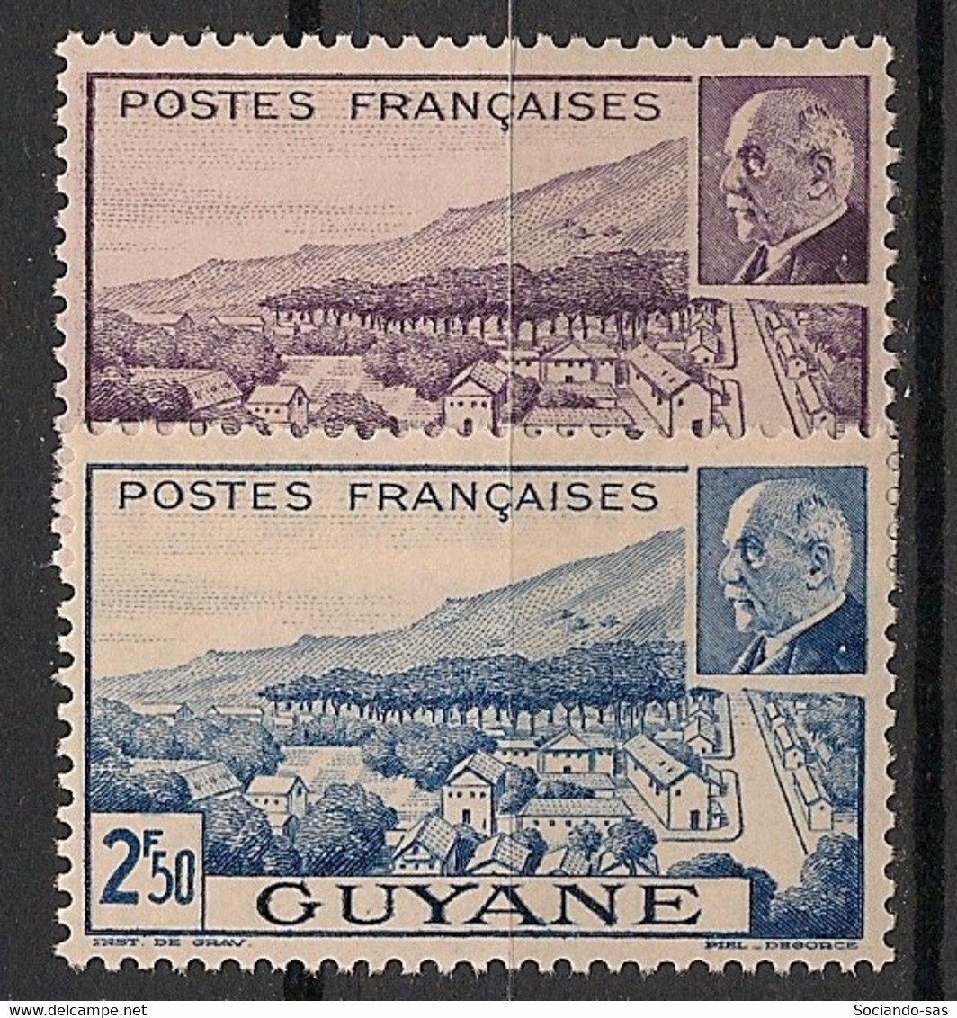 GUYANE - 1941 - N°YT. 172 à 173 - Pétain - Neuf Luxe ** / MNH / Postfrisch - Unused Stamps