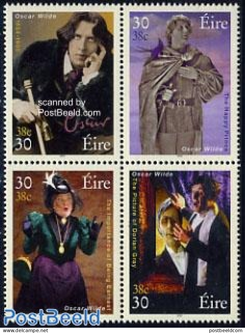Ireland 2000 Oscar Wilde 4v [+], Mint NH, Performance Art - Theatre - Art - Authors - Unused Stamps