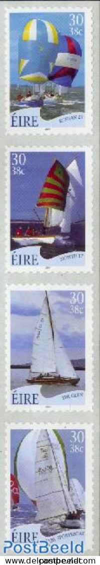 Ireland 2001 Sailing Ships 4v S-a, Mint NH, Sport - Transport - Sailing - Ships And Boats - Nuevos