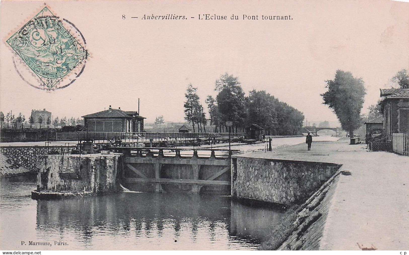 Aubervilliers - L'Ecluse Du Pont Tournant   -   CPA °J - Aubervilliers