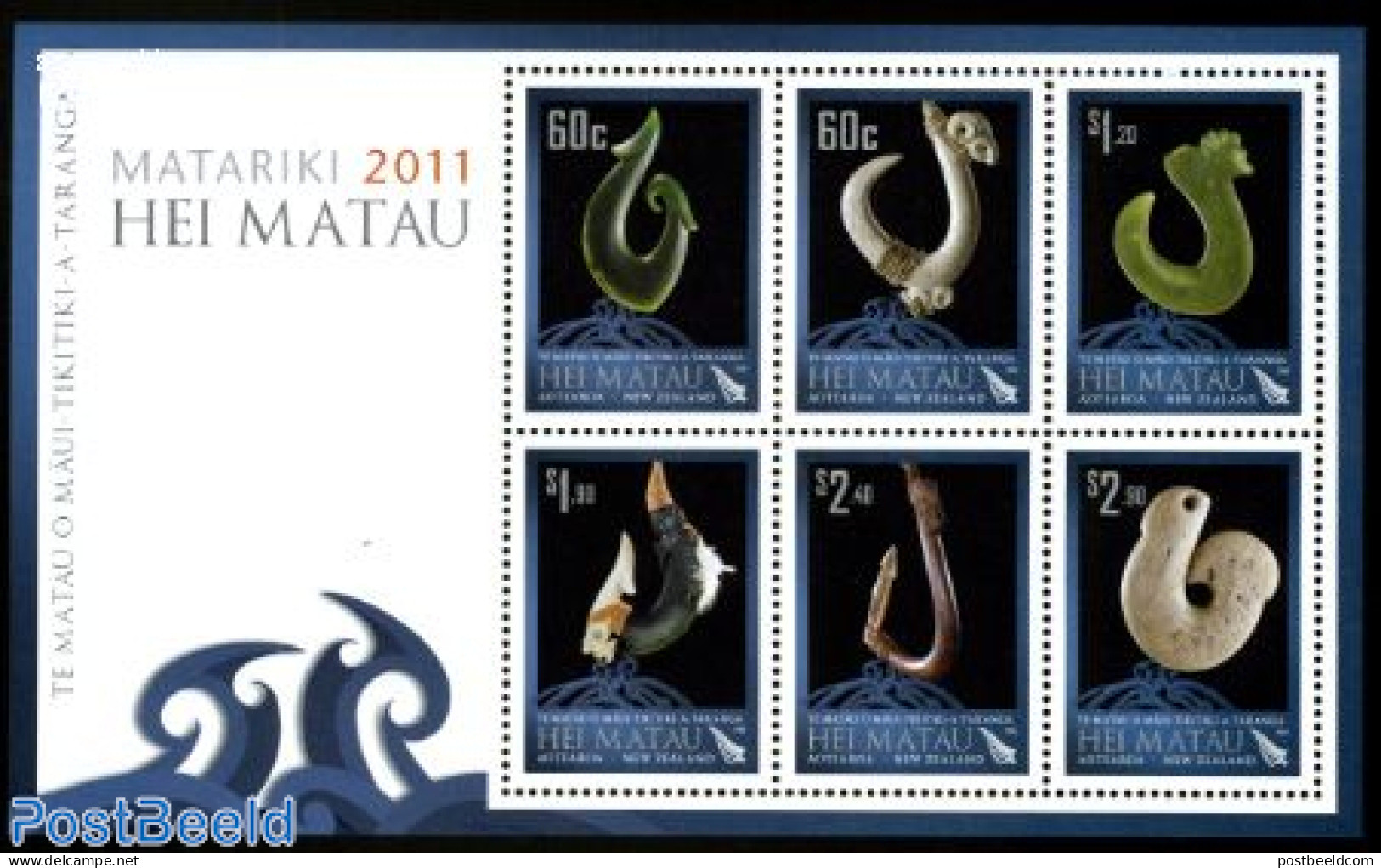 New Zealand 2011 Matariki 2011 6v M/s, Mint NH, Art - Art & Antique Objects - Unused Stamps