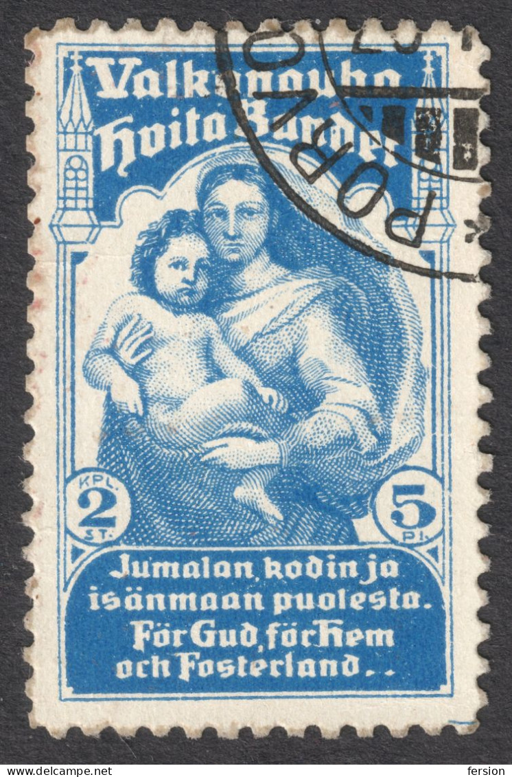 FINLAND Porvoo SWEDEN  Charity Label Vignette Cinderella / For God Home Country - Kodin Ja Isänmaan Puolesta MOTHER BABY - Other & Unclassified