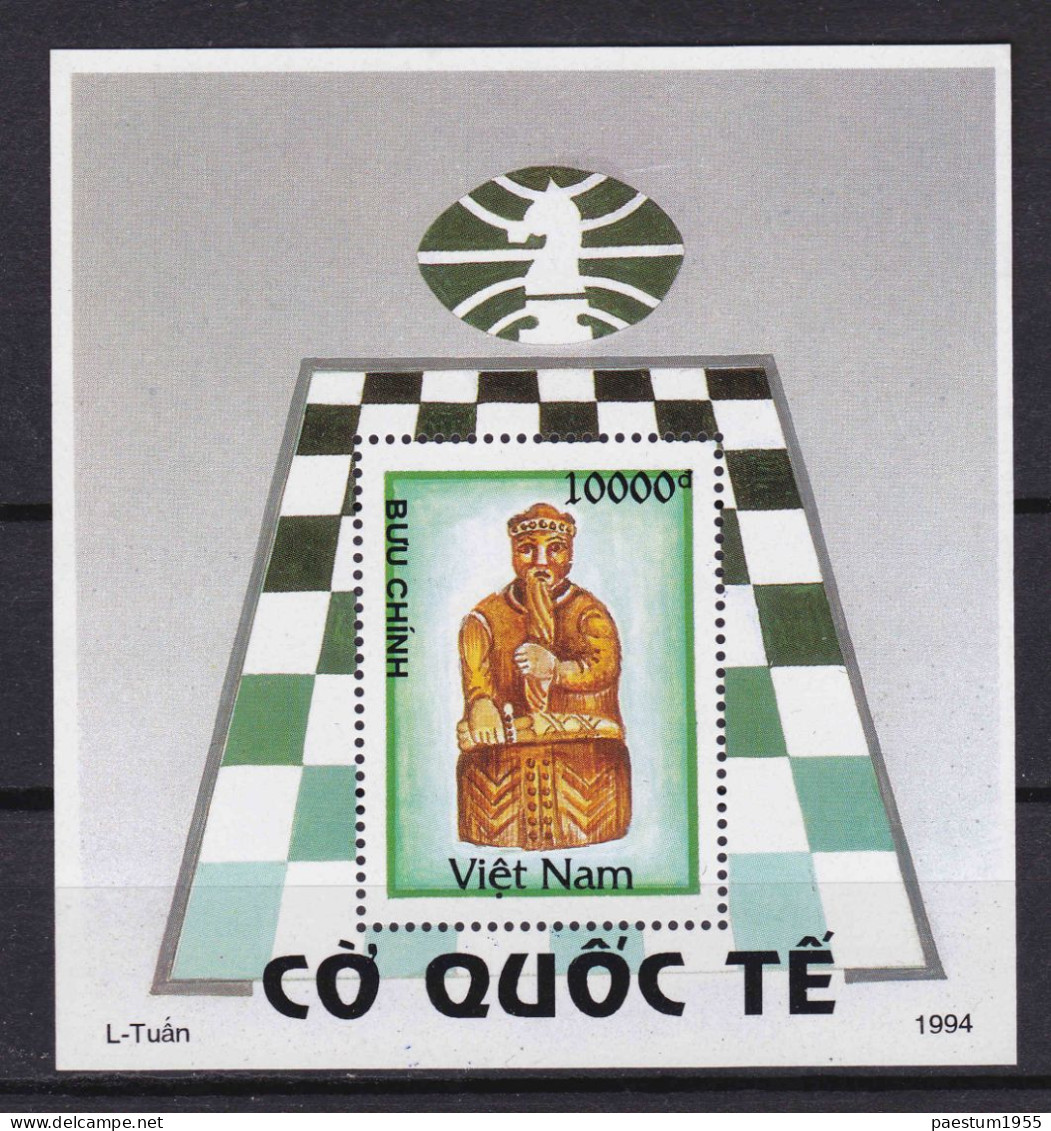 Feuillet Neuf** MNH 1994 Viêt-Nam Vietnam Les échecs Chess Mi:VN BL105 Yt:VN BF81 - Vietnam