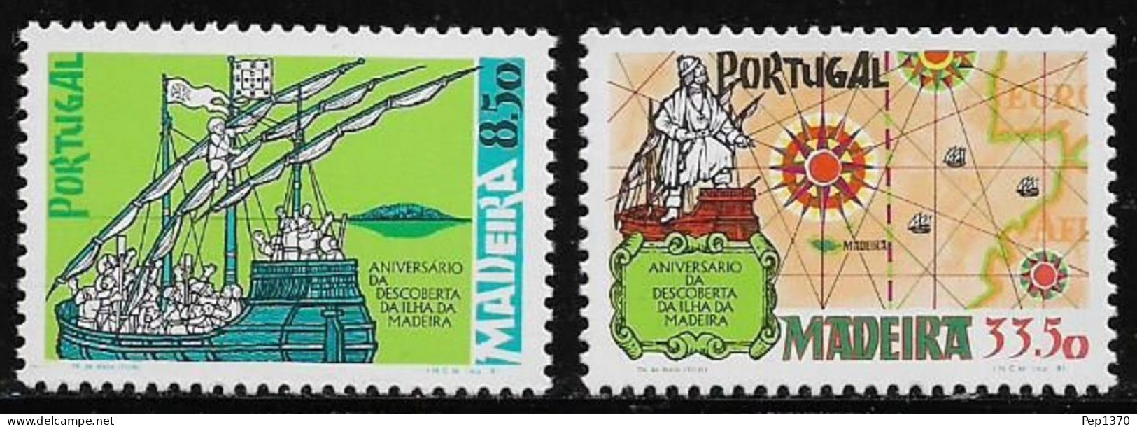 MADEIRA 1981 - ANIVERSARIO DEL DESCUBRIMIENTO DE LA ISLA DE MADEIRA - YVERT 76/77** - Schiffe