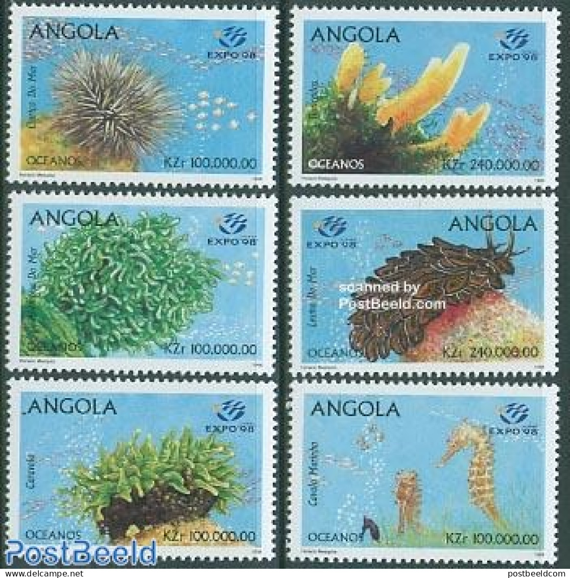 Angola 1998 Expo 98, Lisbon 6v, Mint NH, Nature - Fish - Poissons