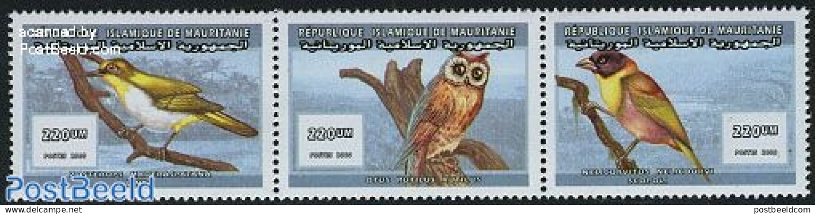 Mauritania 2000 Birds 3v [::], Mint NH, Nature - Birds - Andere & Zonder Classificatie