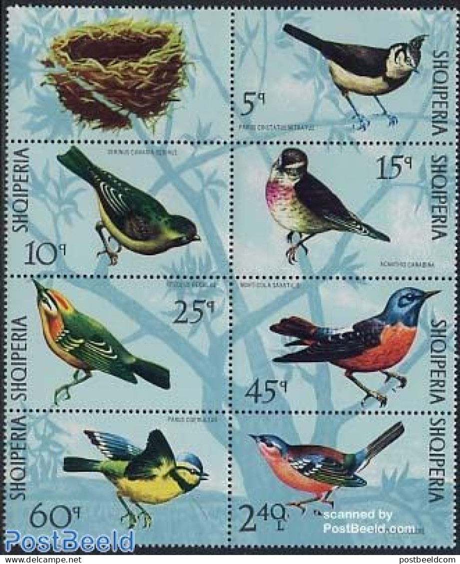 Albania 1971 Birds 7v+tab Sheetlet, Mint NH, Nature - Birds - Albanie