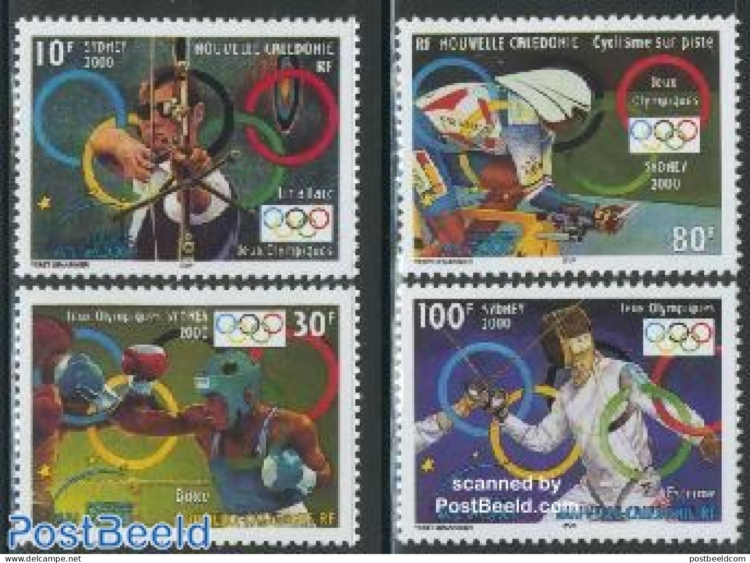 New Caledonia 2000 Olympic Games Sydney 4v, Mint NH, Sport - Boxing - Cycling - Fencing - Olympic Games - Shooting Spo.. - Ongebruikt