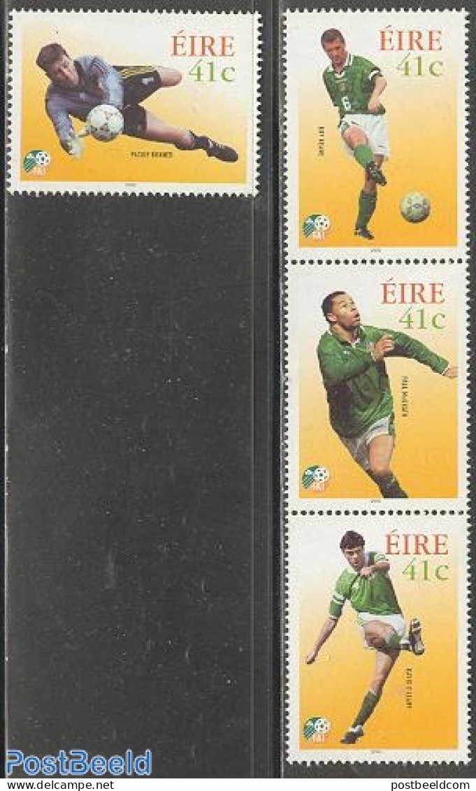 Ireland 2002 Football 4v (1v+[::]), Mint NH, Sport - Football - Unused Stamps
