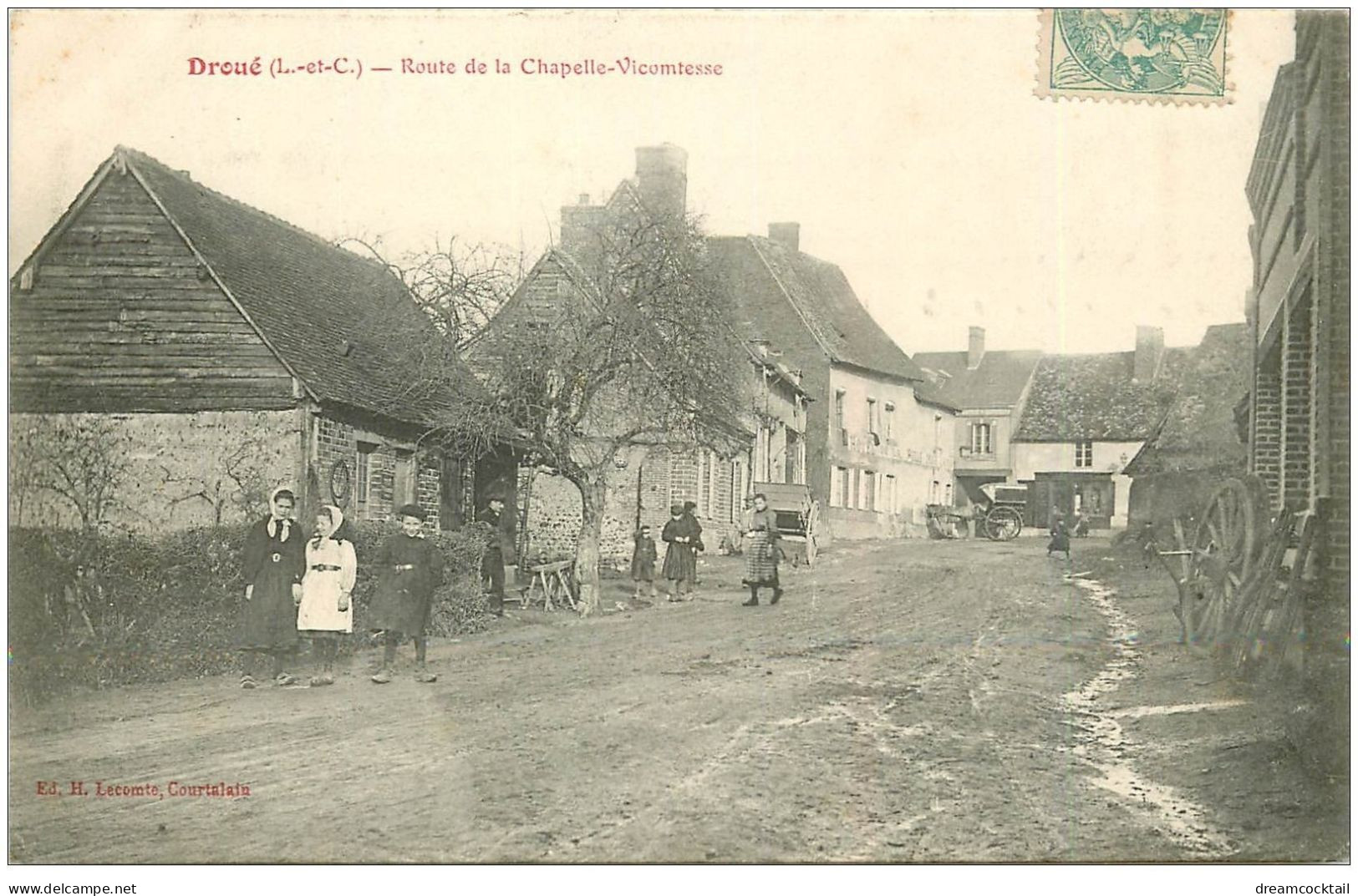 41 DROUE. Route De La Chapelle-Vicomtesse 1908 - Droue