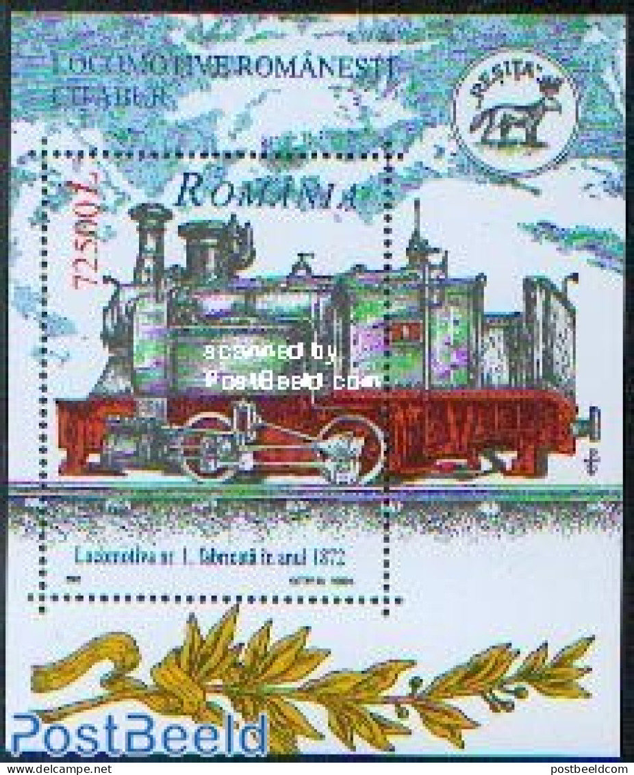 Romania 2002 Steam Locomotive S/s, Mint NH, Transport - Railways - Nuevos