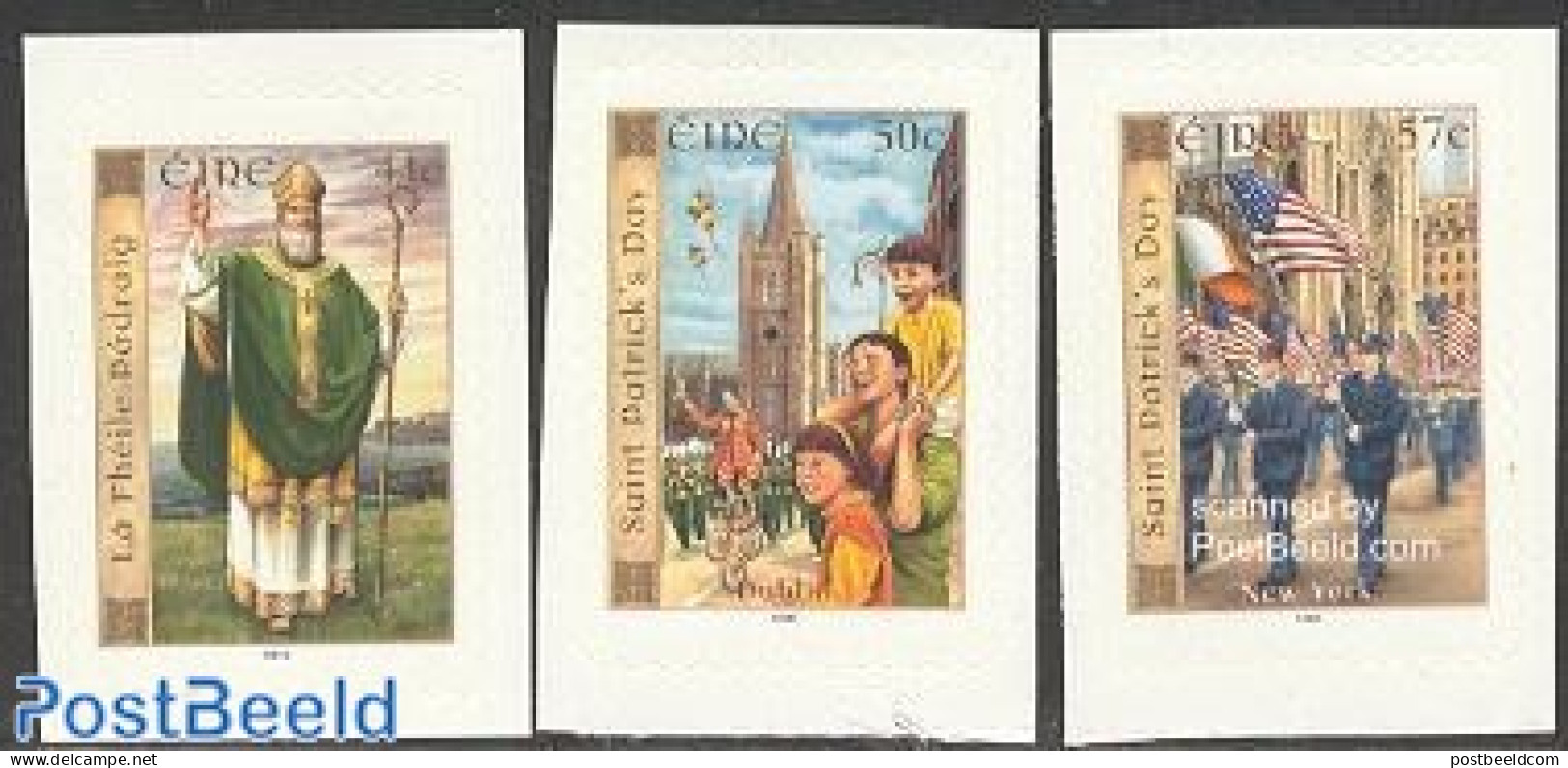 Ireland 2003 St Patrick Day 3v S-a, Mint NH, History - Performance Art - Religion - Sport - Various - Flags - Circus -.. - Nuevos