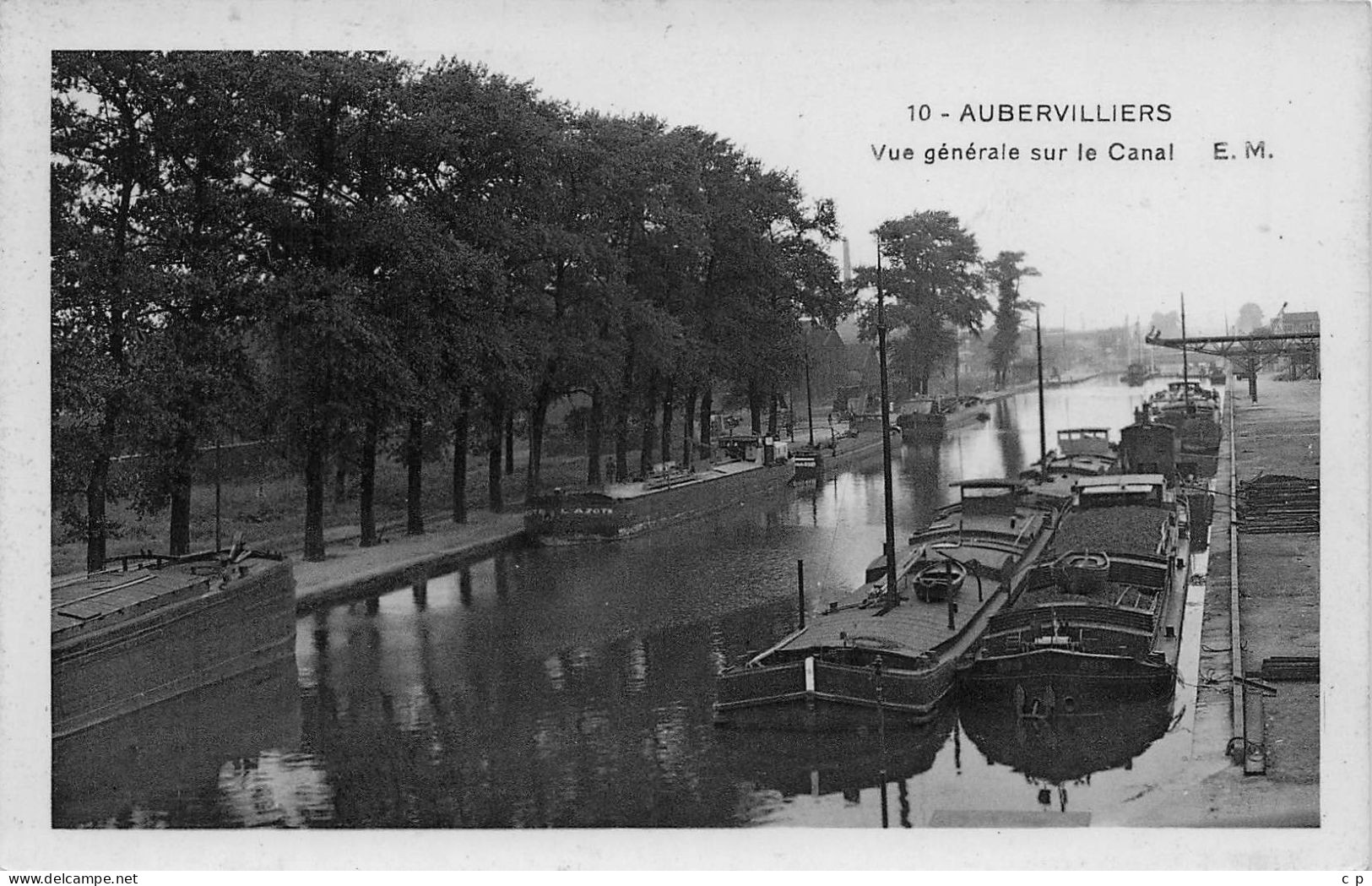 Aubervilliers - Vue Sur Le Canal - Peniches  -   CPA °J - Aubervilliers