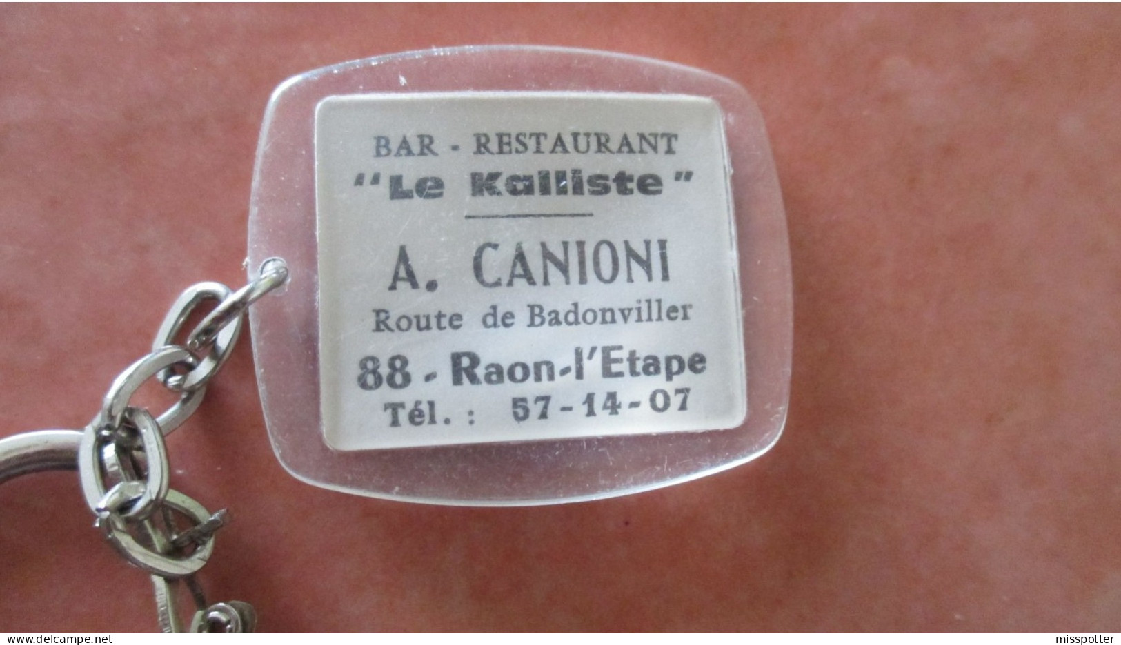 Porte Clé Vintage Bar Restaurant Le Kalliste Raon-l'étape - Schlüsselanhänger