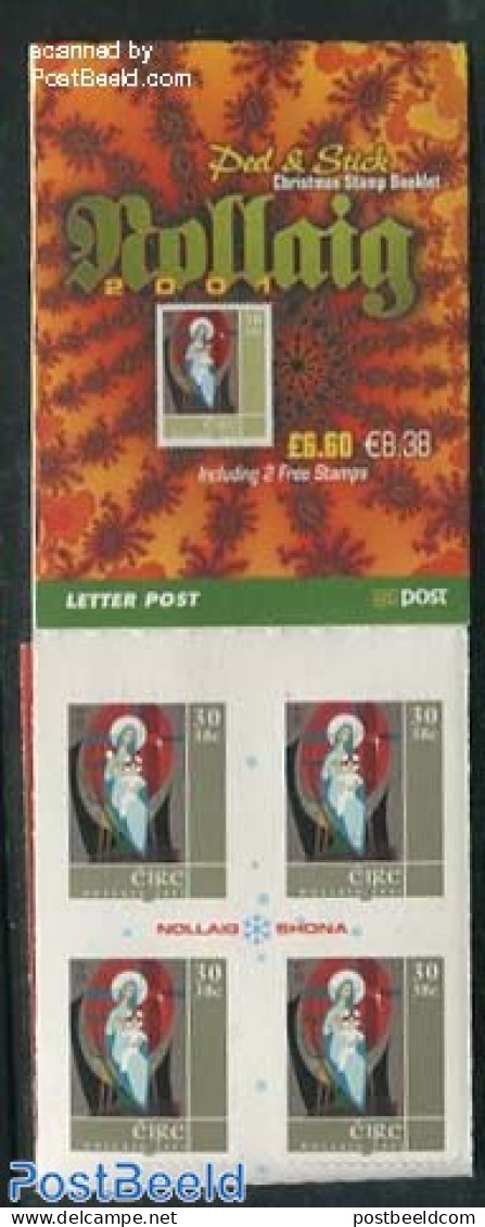 Ireland 2001 Christmas Booklet S-a, Mint NH, Religion - Christmas - Stamp Booklets - Nuovi