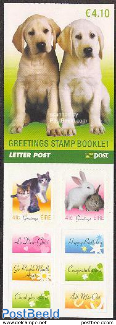 Ireland 2003 Greetings 2x5v In Booklet, Mint NH, Nature - Various - Animals (others & Mixed) - Birds - Cats - Cattle -.. - Ungebraucht