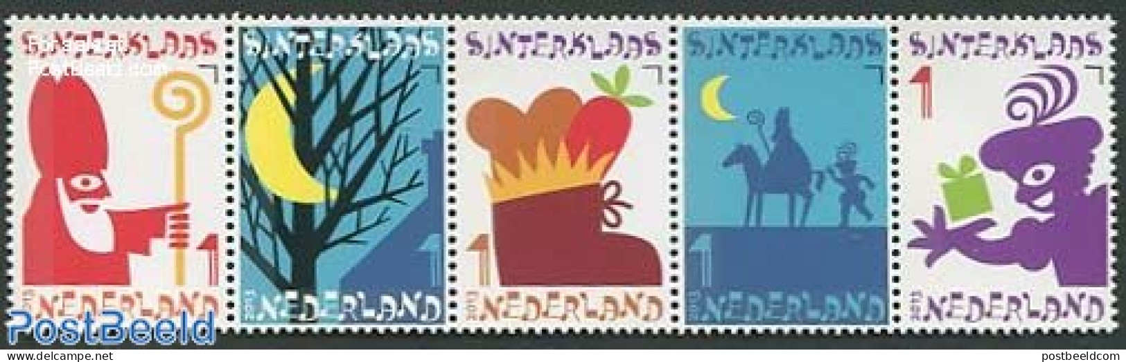 Netherlands 2013 Sinterklaas 5v [::::], Mint NH, Nature - Religion - Horses - Saint Nicholas - Unused Stamps
