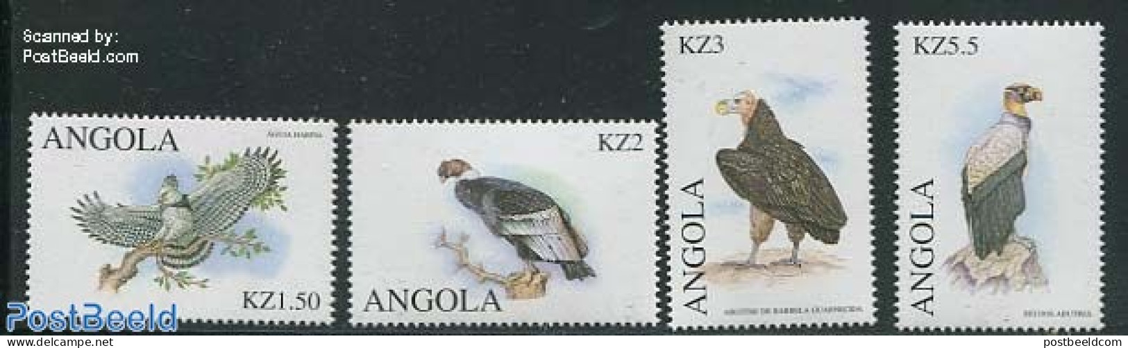 Angola 2000 Birds Of Prey 4v, Mint NH, Nature - Birds - Birds Of Prey - Angola