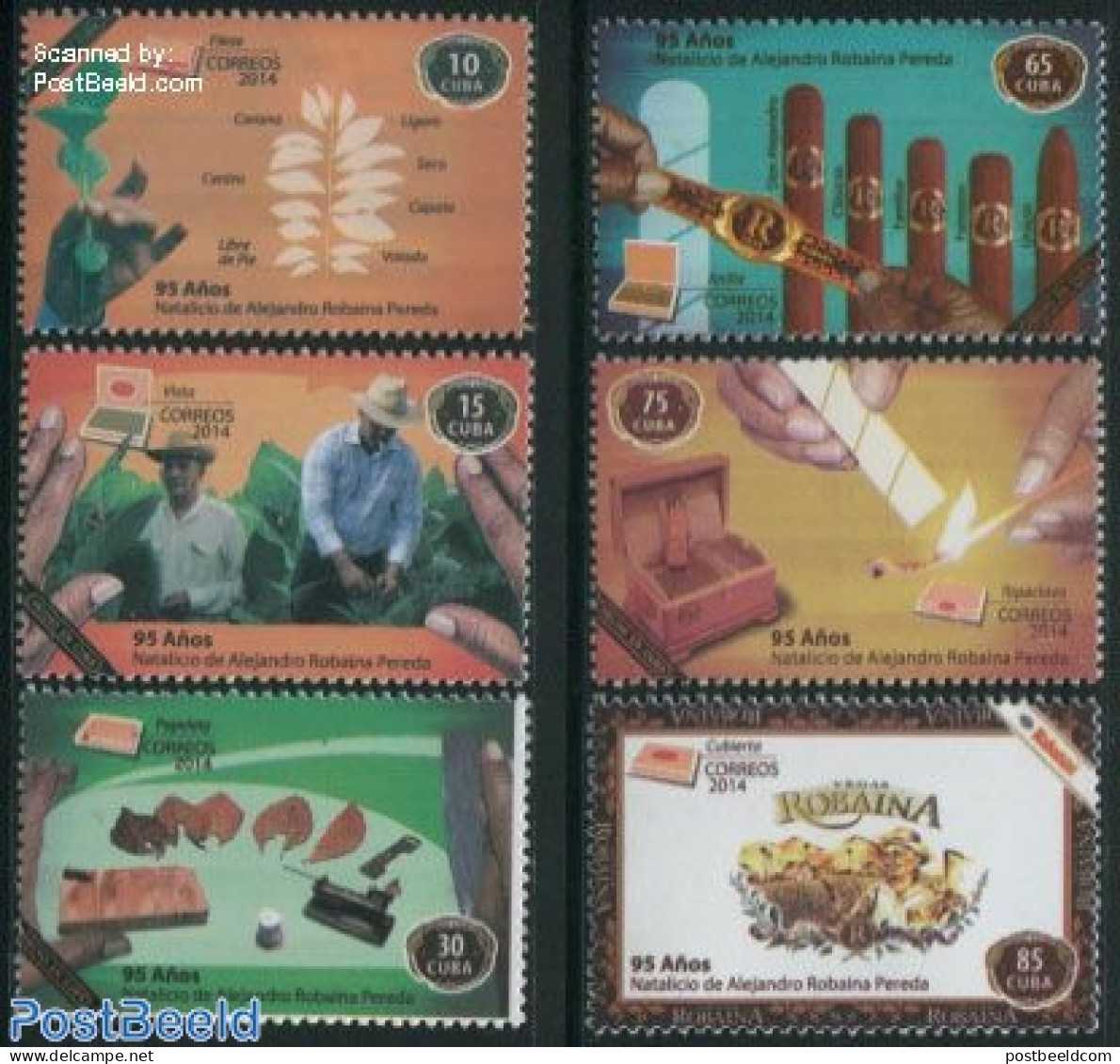 Cuba 2014 Association Alejandro Robaina 6v, Mint NH, Health - Various - Smoking & Tobacco - Agriculture - Unused Stamps
