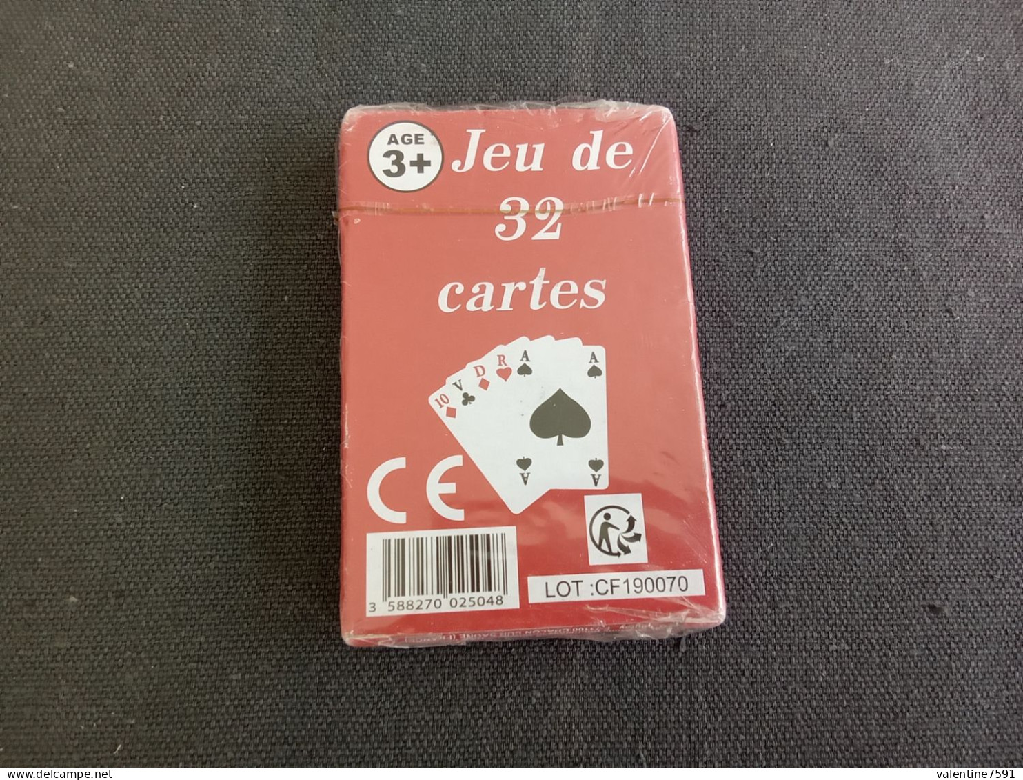 Jeu 32 Cartes Neuf Sous Blister   4 Euros - Kartenspiele (traditionell)