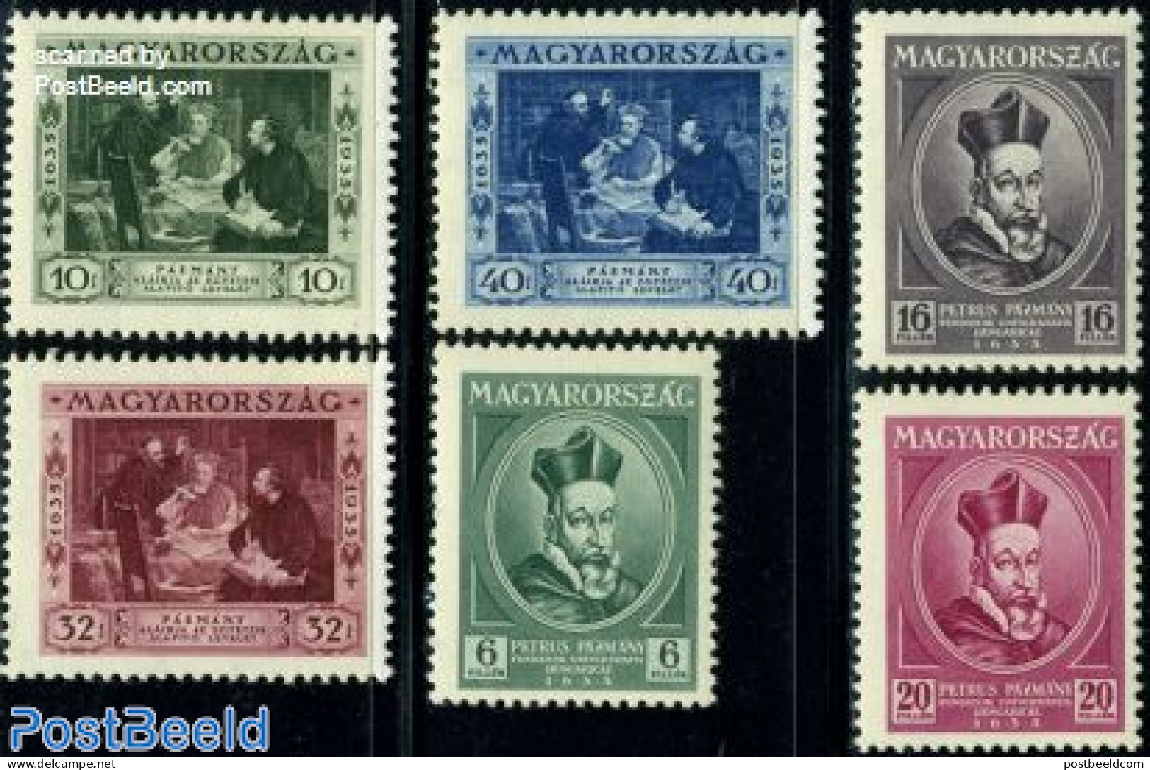 Hungary 1935 University 6v, Unused (hinged), Science - Education - Art - Paintings - Unused Stamps