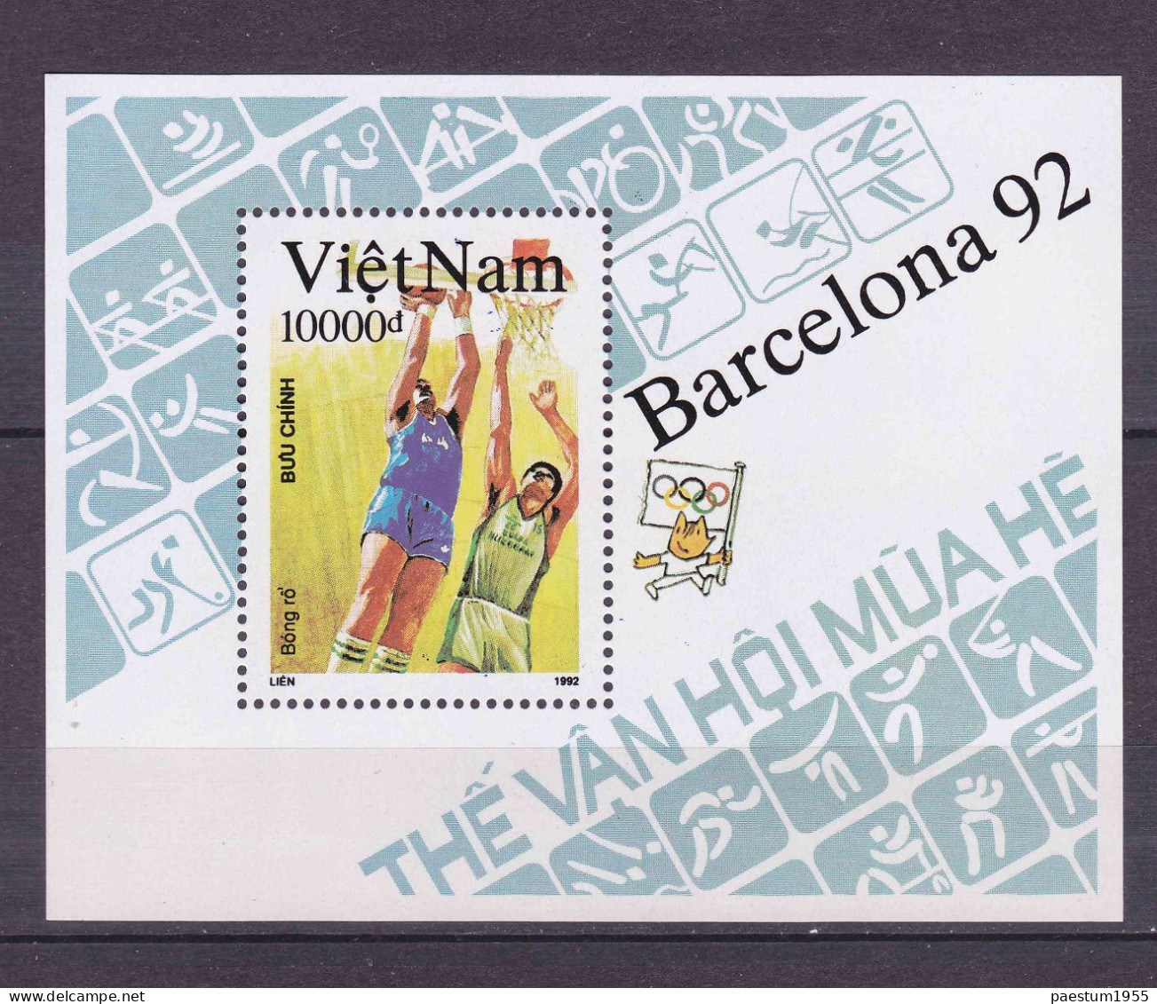 Feuillet Neuf** MNH 1992 Viêt-Nam Vietnam Jeux Olympiques D'été 1992 BARCELONE Mi:VN BL96 - Vietnam