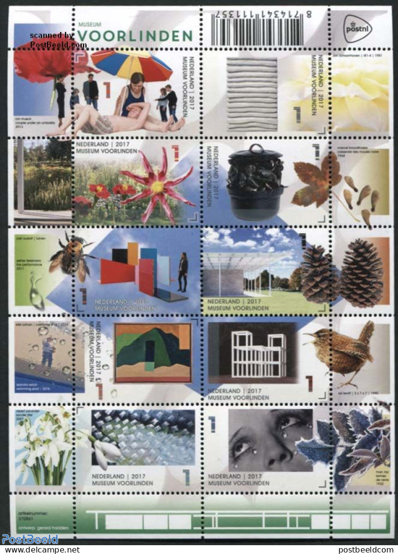 Netherlands 2017 Museum Voorlinden 10v M/s, Mint NH, Health - Nature - Various - Food & Drink - Birds - Flowers & Plan.. - Unused Stamps
