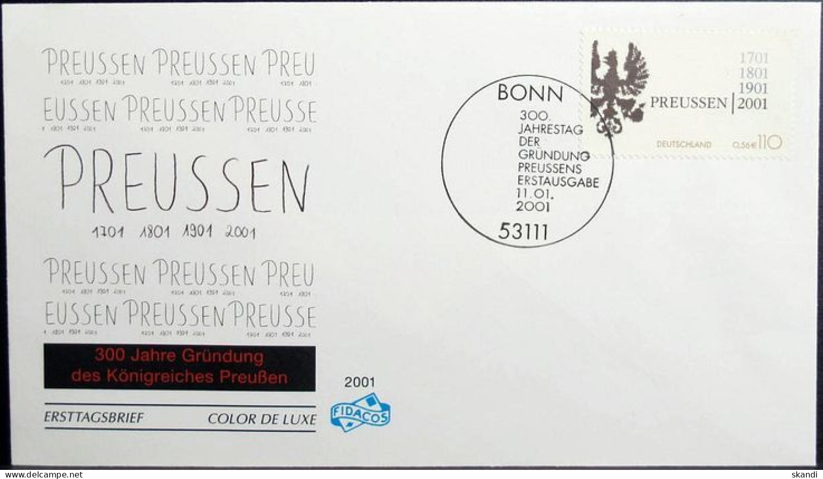 DEUTSCHLAND 2001 Mi-Nr. 2162 FDC - 2001-2010