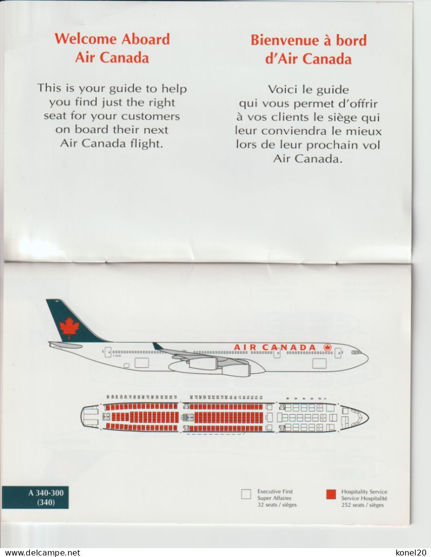Small Booklet Air Canada Fleet Aircraft Configurations - 1919-1938
