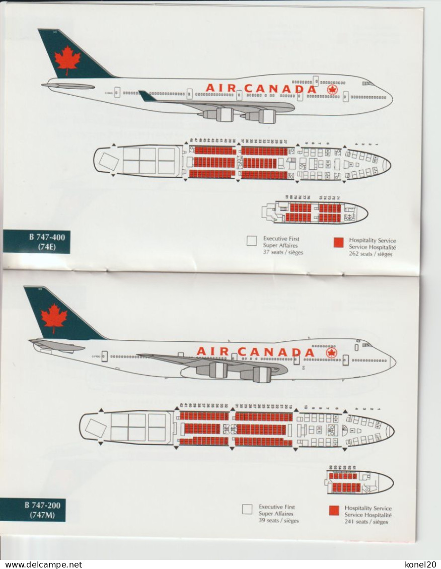 Small Booklet Air Canada Fleet Aircraft Configurations - 1919-1938: Entre Guerras