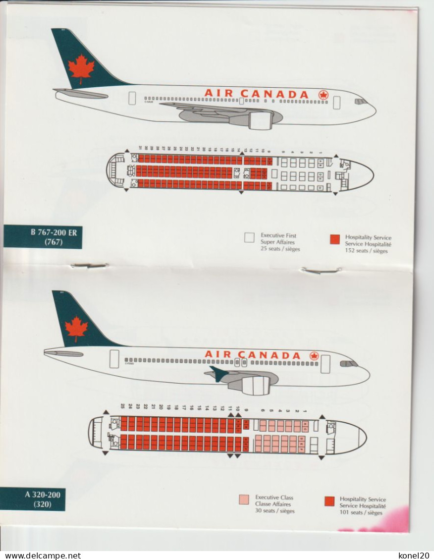 Small Booklet Air Canada Fleet Aircraft Configurations - 1919-1938: Fra Le Due Guerre