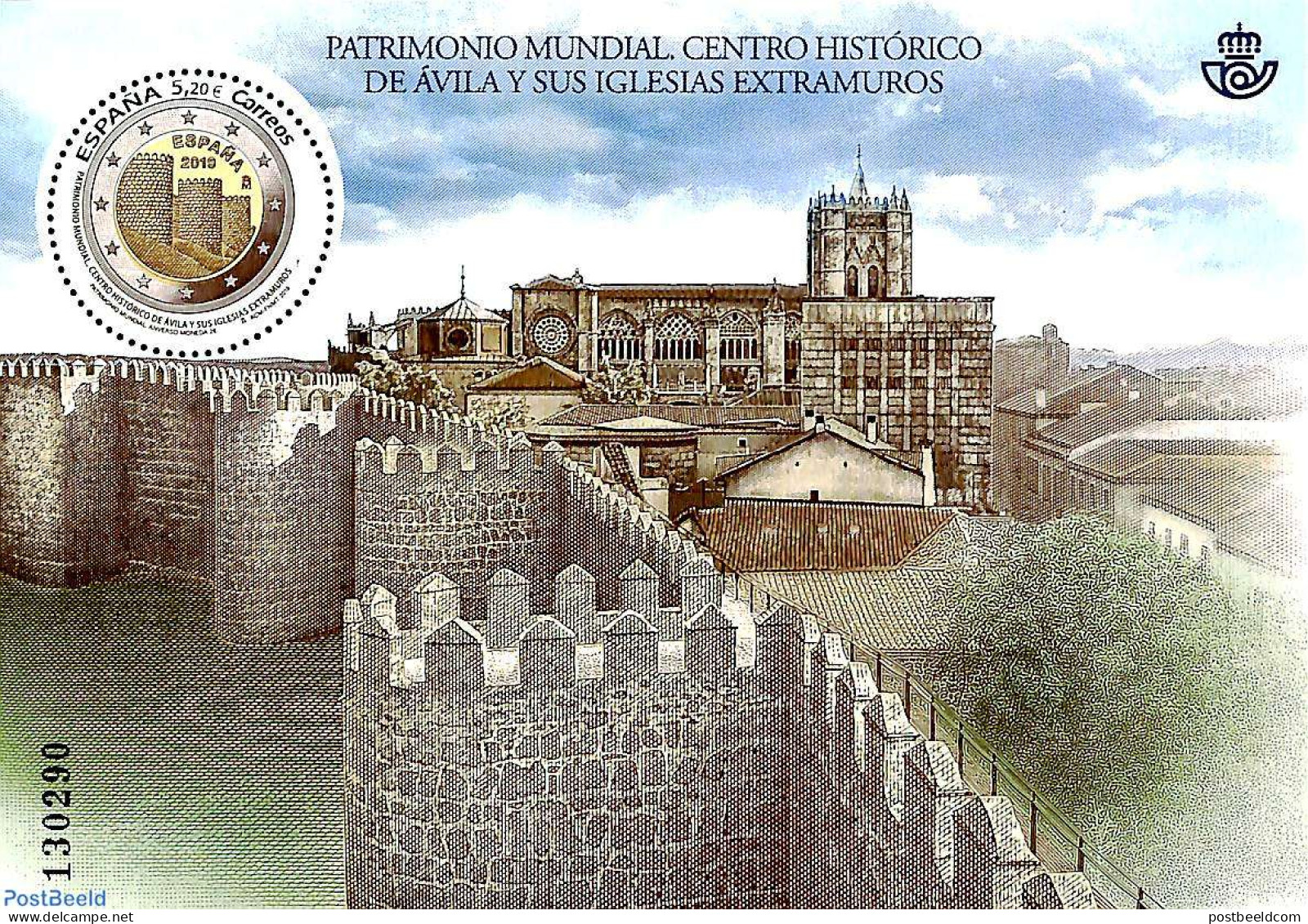 Spain 2019 Avila, World Heritage S/s, Mint NH, History - World Heritage - Art - Castles & Fortifications - Neufs