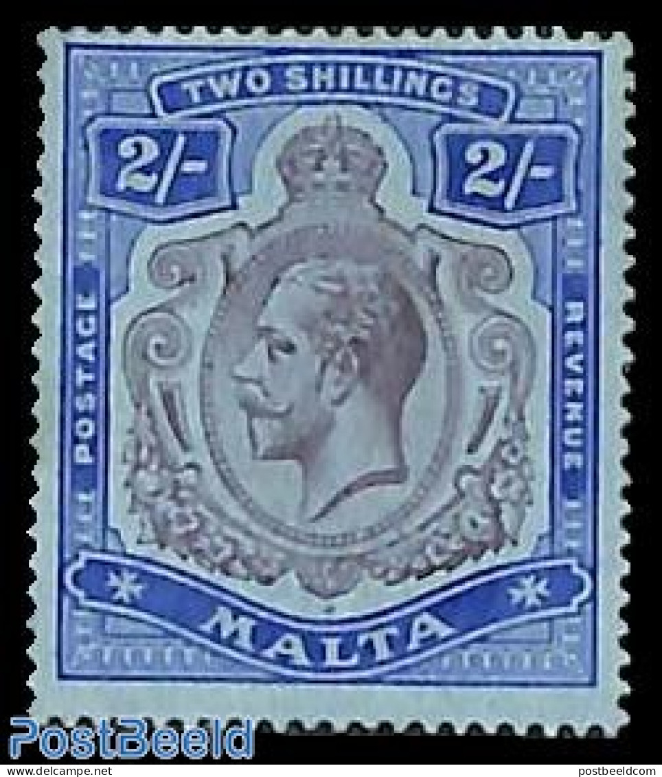 Malta 1914 2sh, WM Mult. CA, Stamp Out Of Set, Unused (hinged) - Malte