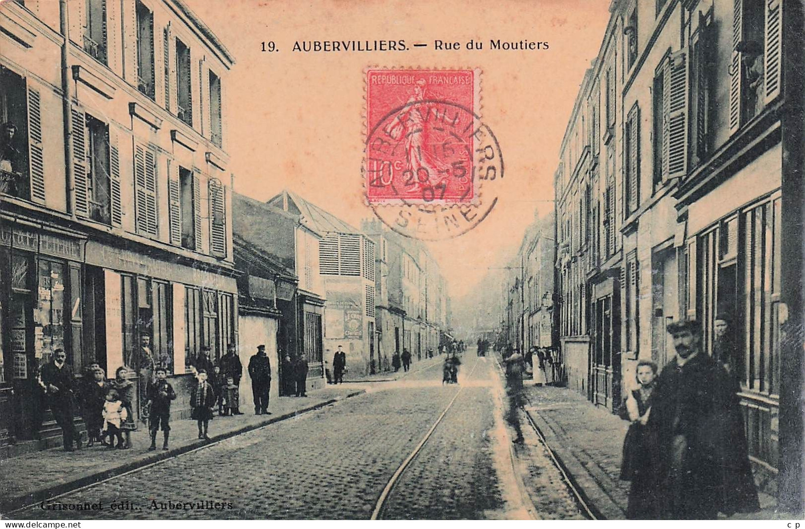 Aubervilliers - La Rue Du Moutiers -    CPA °J - Aubervilliers