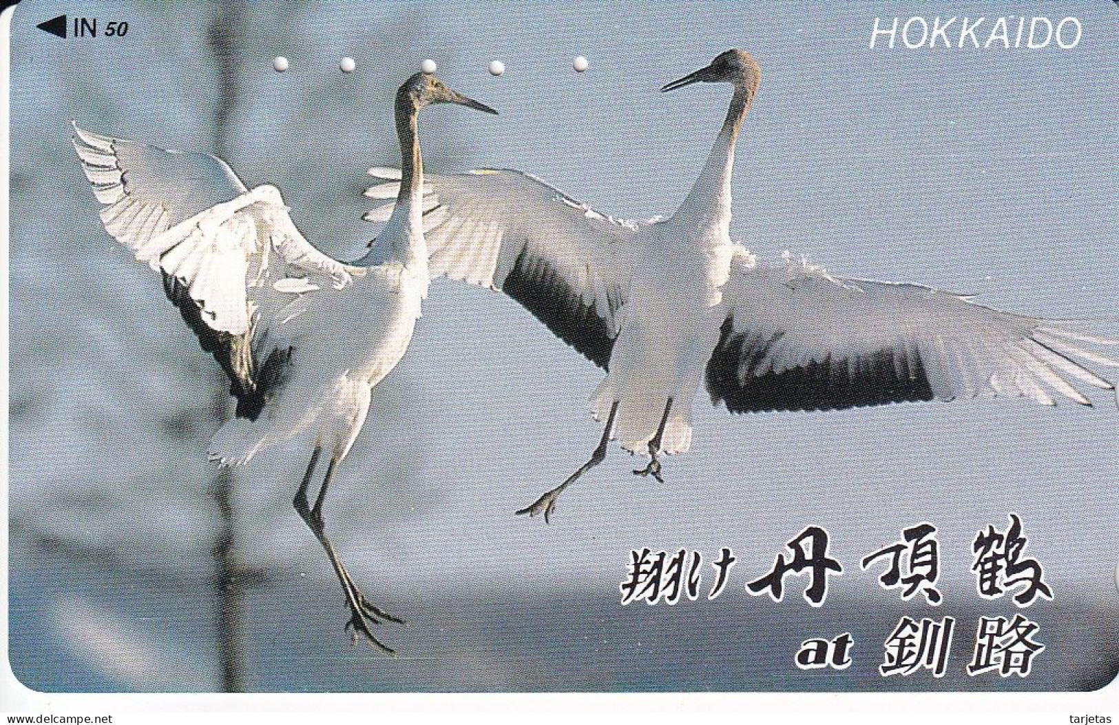 TARJETA DE JAPON DE UNAS GRULLAS (BIRD-PAJARO) GRULLA - Autres & Non Classés