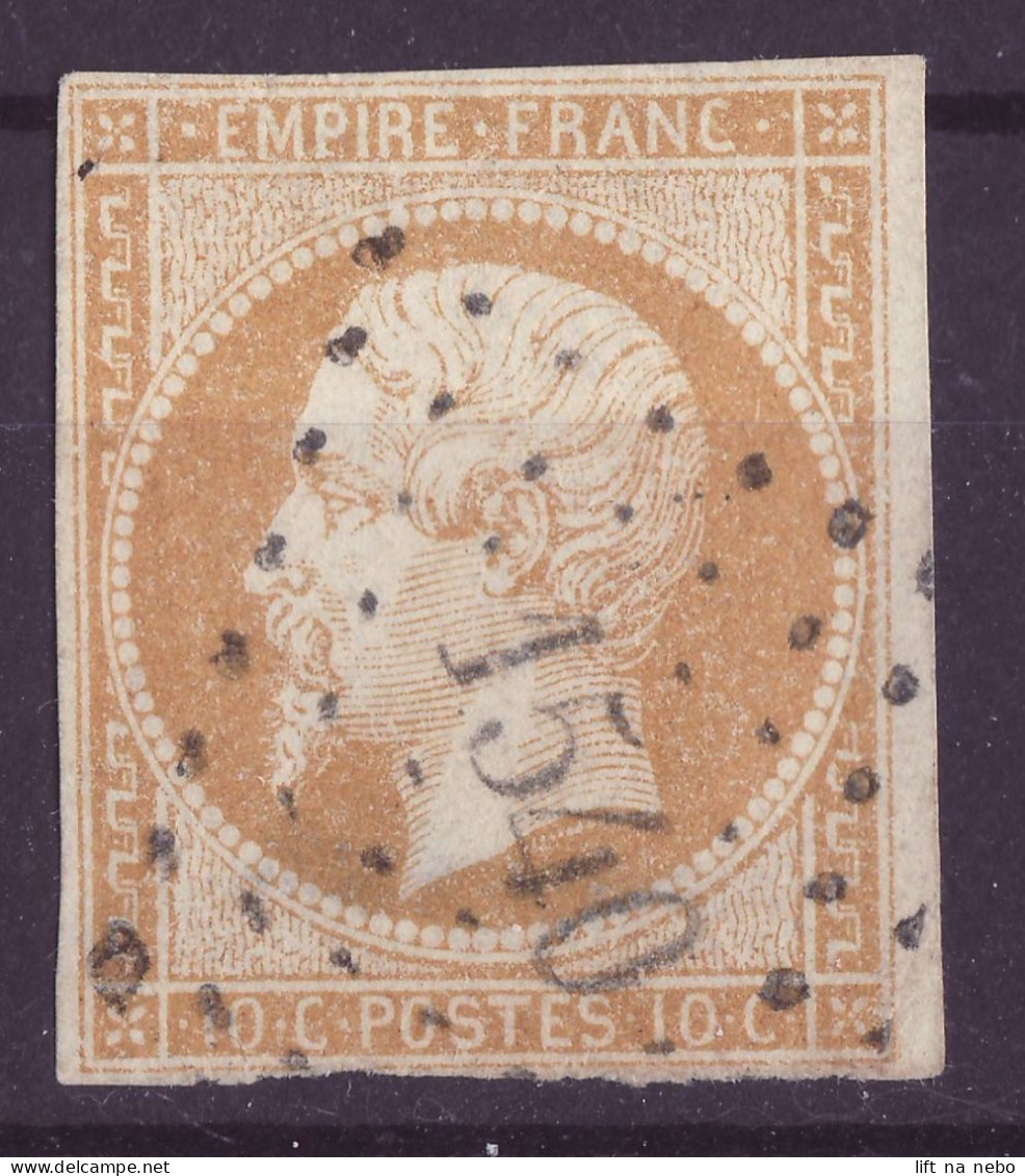 FRANCE 1853-1860 10 C YT N°13 Oblitéré - 1853-1860 Napoléon III.