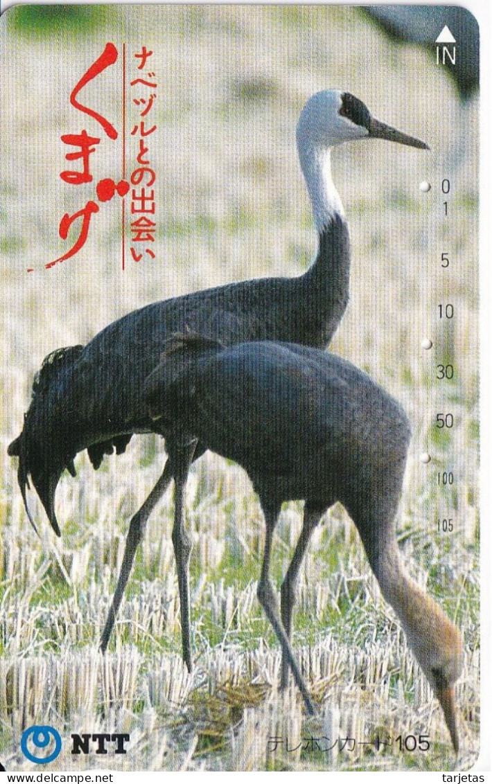 TARJETA DE JAPON DE UNAS GRULLAS (BIRD-PAJARO) GRULLA - Sonstige & Ohne Zuordnung