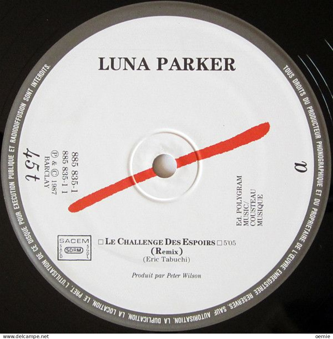 LUNA PARKER  LE CHALLENGE DES ESPOIRS - 45 T - Maxi-Single