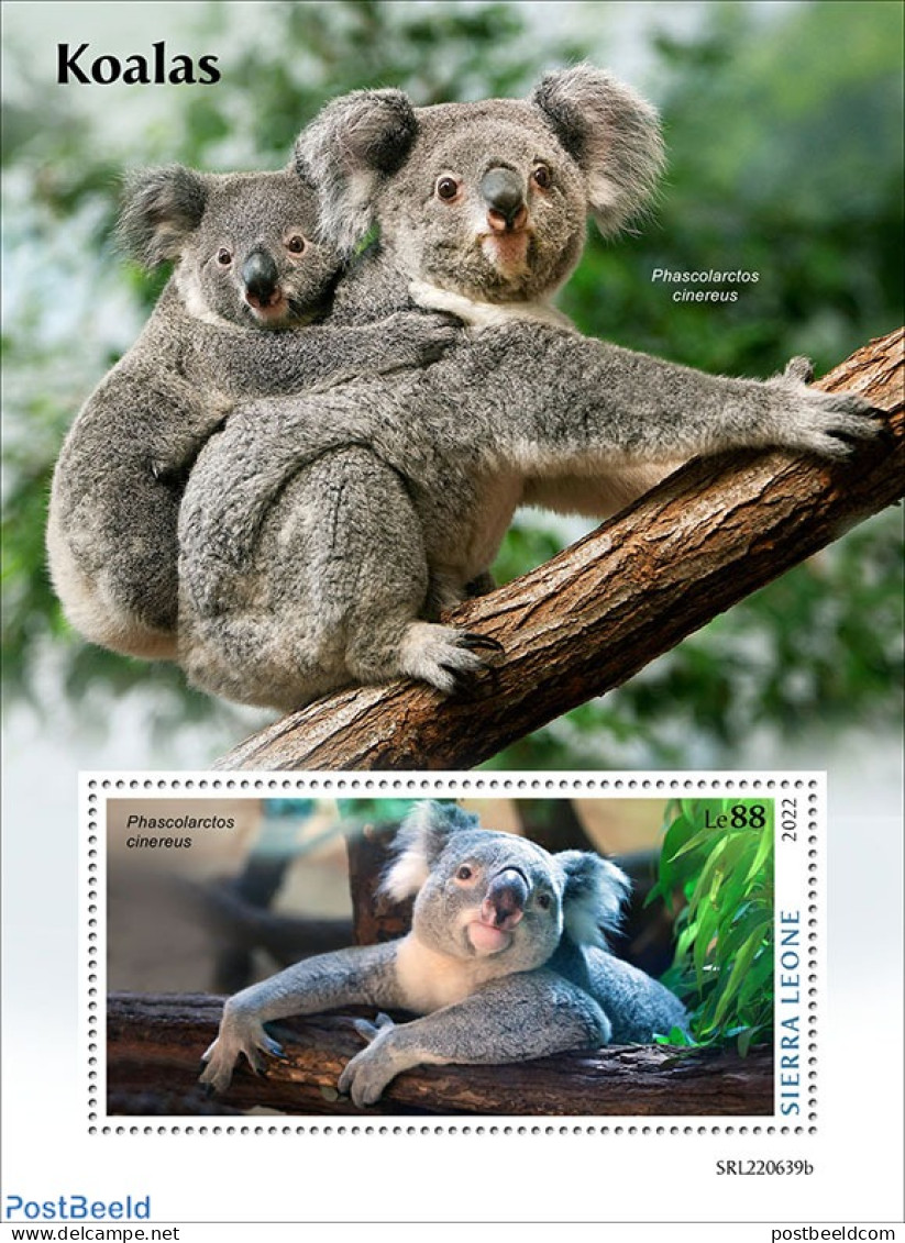 Sierra Leone 2022 Koalas, Mint NH, Nature - Animals (others & Mixed) - Sonstige & Ohne Zuordnung
