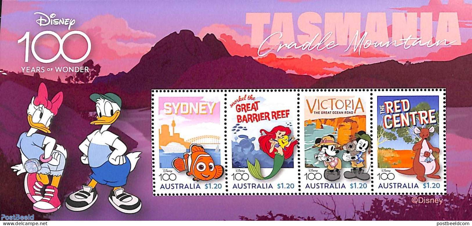 Australia 2023 Disney Centenary S/s, Mint NH, Art - Disney - Unused Stamps