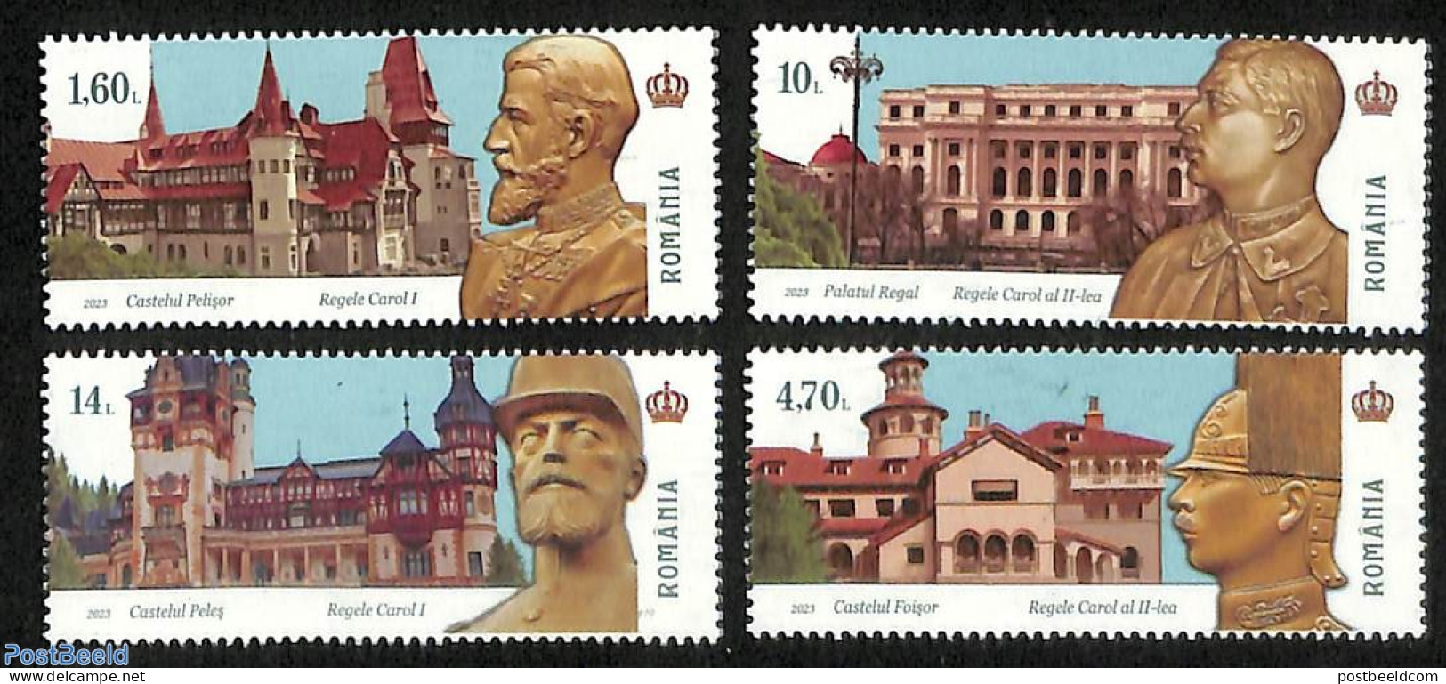 Romania 2023 Royal Foundation 4v, Mint NH, History - Kings & Queens (Royalty) - Art - Castles & Fortifications - Neufs