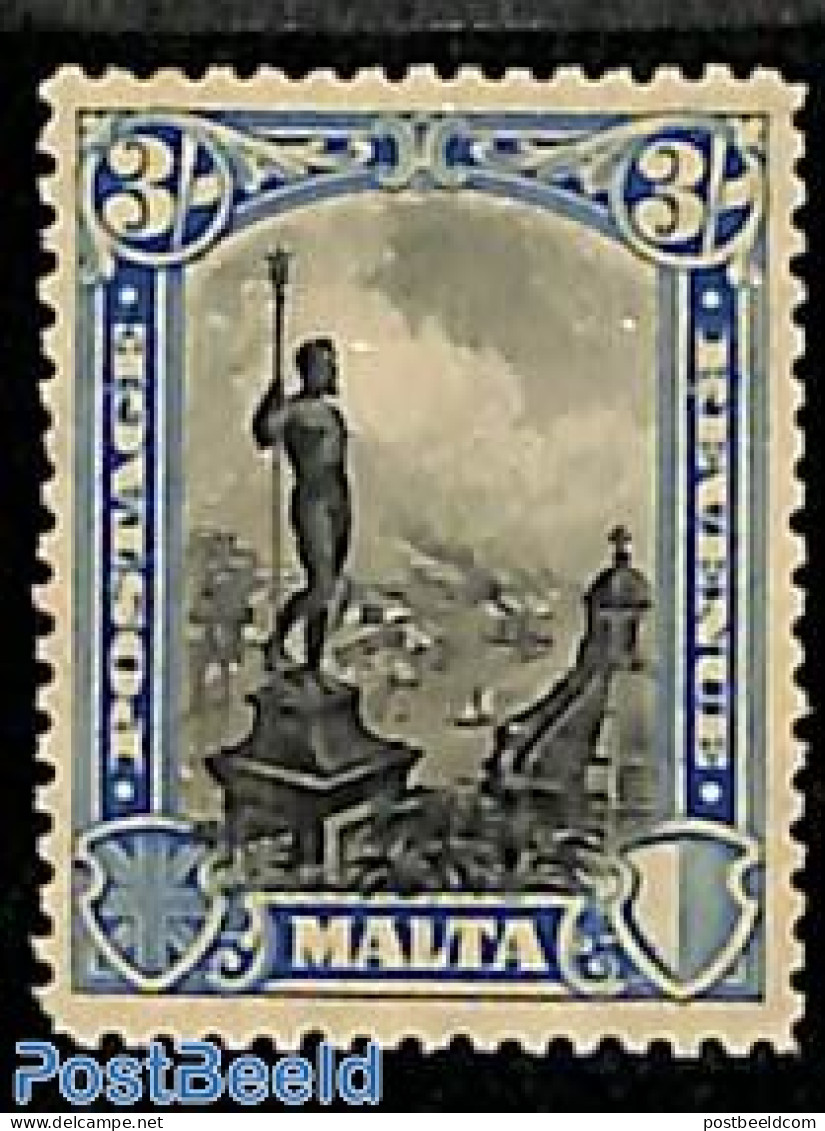 Malta 1930 3sh, Stamp Out Of Set, Mint NH - Malta